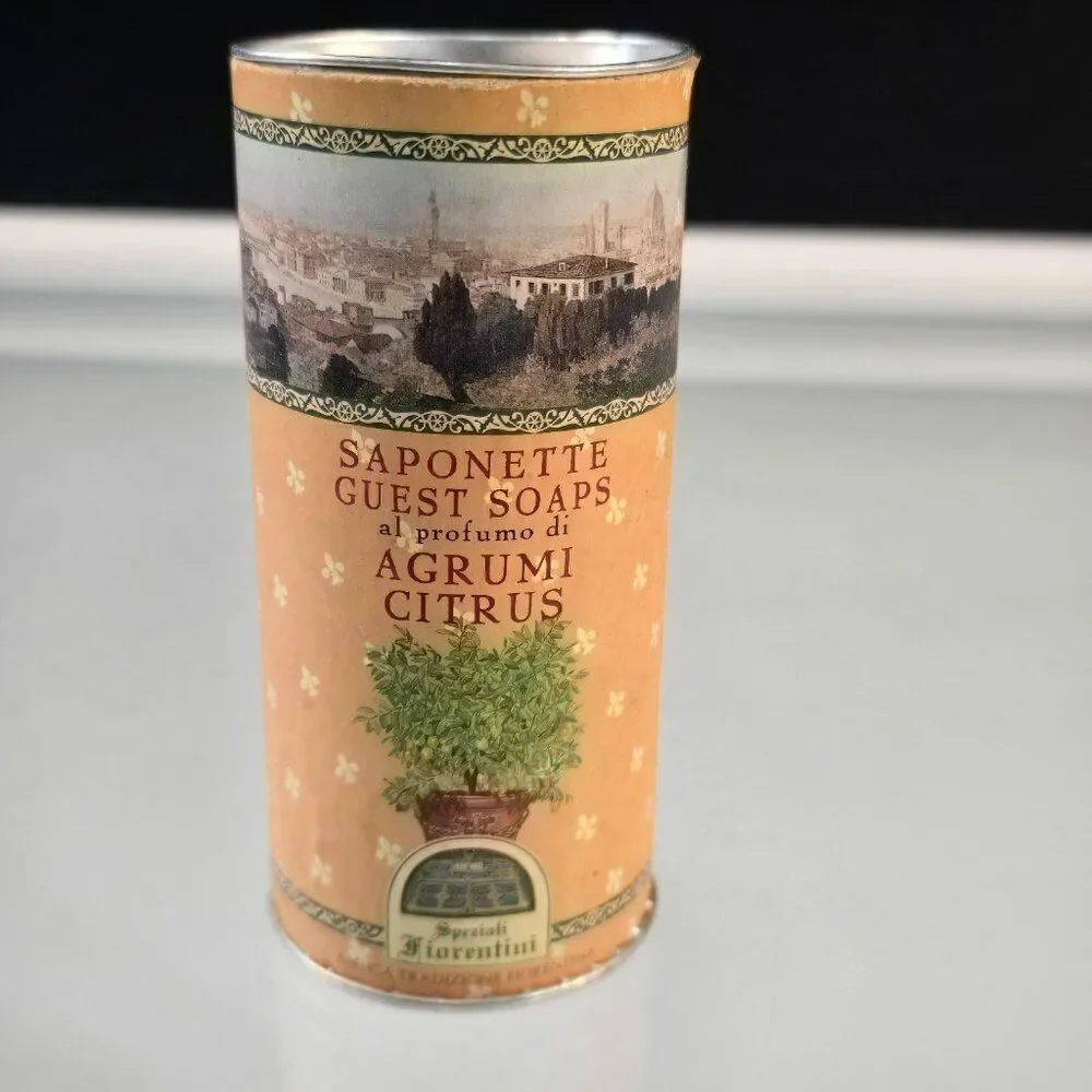 Vintage Saponette Guest Soaps Citrus Scented Speziali Fiorentini Italy Box Of 6